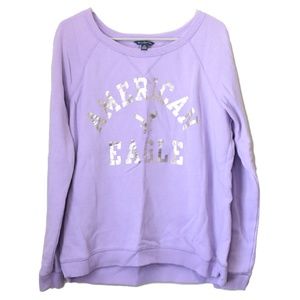 **3/$25** American Eagle Wide-necked Sweatshirt, Lavender - L